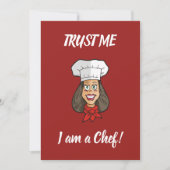 女性シェフ 招待状 (正面)