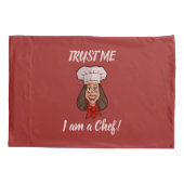 女性シェフ 枕カバー (裏面)