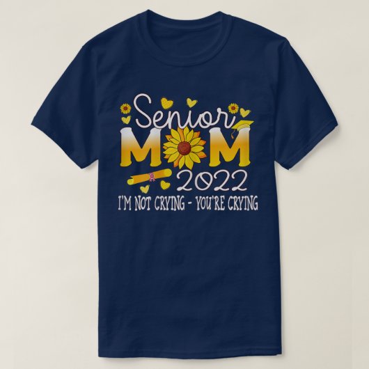 女性シニアママ2022イムではなく泣き叫びひまわりセン Tシャツ (デザイン正面)