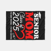 女性シニアママ2025クラス2025ママ誇りを持った卒業生 フリースブランケット (正面(横))