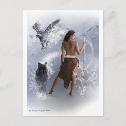 女性シャーマンポストカード ポストカード (正面)