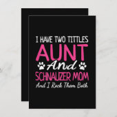 女性シュナウツァギフト私は2つのタイトル叔母を持っている サンキューカード (正面/裏面)