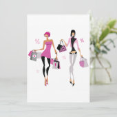 女性ショッピング招待状 招待状 (スタンド正面)