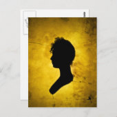 "女性シルエット"の郵便はがき ポストカード (正面/裏面)