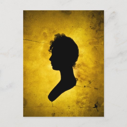 "女性シルエット"の郵便はがき ポストカード (正面)
