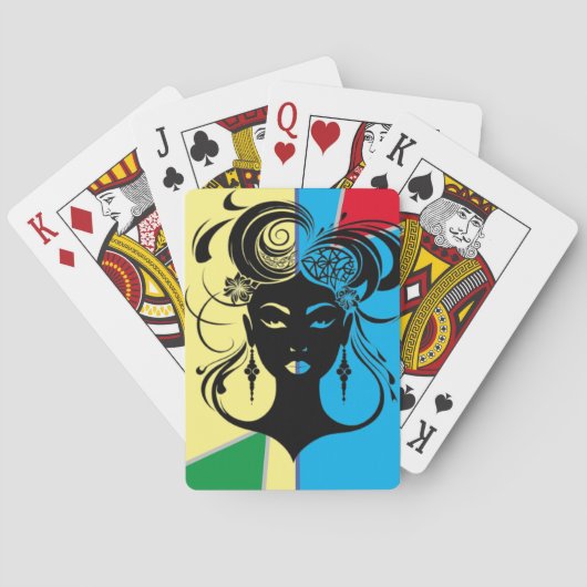 女性シルエット トランプ (裏面)