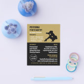 女性シルエット、写真家、写真家 チラシ (シングル)