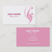 女性シルエット 名刺 (正面/裏面)