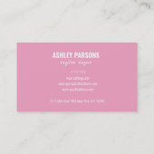 女性シルエット 名刺 (裏面)