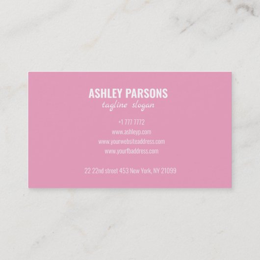 女性シルエット 名刺 (裏面)