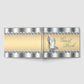 女性シルバー金ゴールドハイヒールシューズゲストブック ゲストブック (全面)