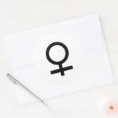 女性ジェンダーシンボル ラウンドシール (封筒)
