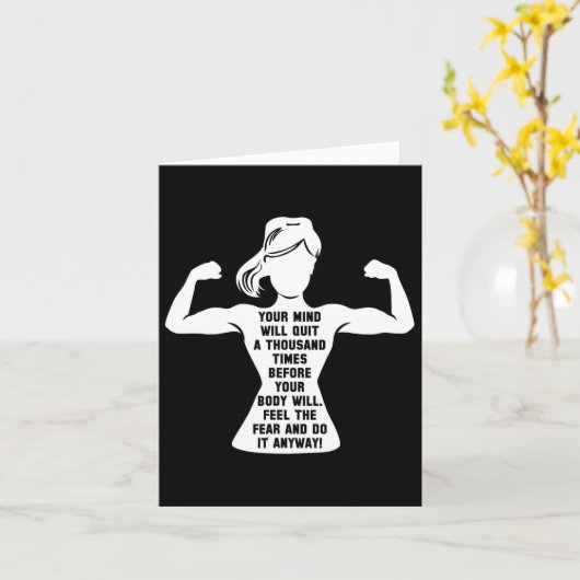 女性ジムモチベーショントレーニングやる気を起こさせるフィットネス カード (黄色い花)