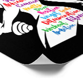 女性ジムモチベーショントレーニングやる気を起こさせるフィットネス ポスター (角)