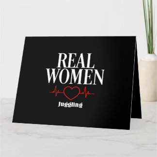女性ジャグリングホビーグラフィックをテーマにしたメディコールウォメンズ カード