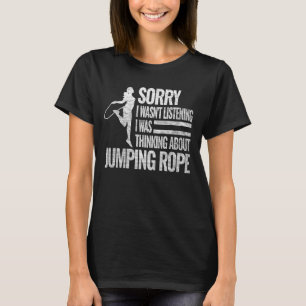 女性ジャンピン用ロープジャンパー跳び上げロープ Tシャツ