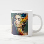 女性ジャンボマグカップの溶解 ジャンボコーヒーマグカップ (右)