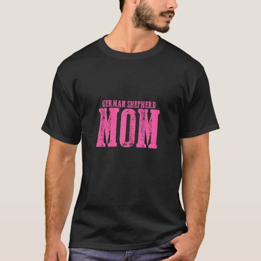 女性ジャーマンシェパードママ Tシャツ (正面)