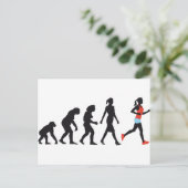 女性ジョガーの進化 ポストカード (スタンド正面)