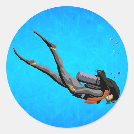 女性スキューバダイビング ラウンドシール (正面)