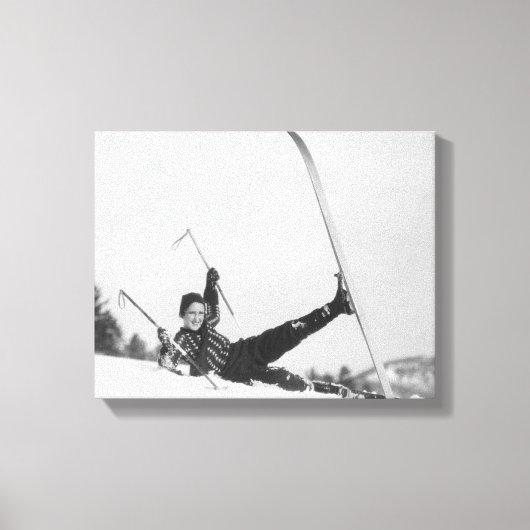 女性スキーヤー2 キャンバスプリント (正面)