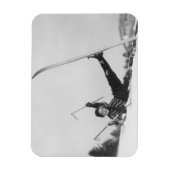 女性スキーヤー2 マグネット (縦)