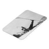 女性スキーヤー2 マグネット (左側)