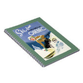 女性スキー – 英語とポスタフランスのー ノートブック (右側)