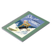 女性スキー – 英語とポスタフランスのー ノートブック (左側)