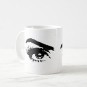 女性スケッチ眉毛 コーヒーマグカップ (正面左)
