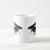 女性スケッチ眉毛 コーヒーマグカップ (中央)