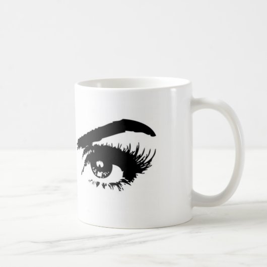 女性スケッチ眉毛 コーヒーマグカップ (右)