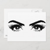 女性スケッチ眉毛 ポストカード (正面/裏面)