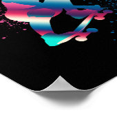 女性スケートボーダー ポスター (角)