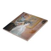 女性スタイリング娘の髪(Berthe Morisot) タイル (側面)