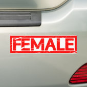 女性スタンプ バンパーステッカー (車上)