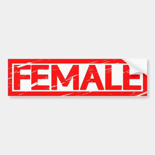 女性スタンプ バンパーステッカー (正面)