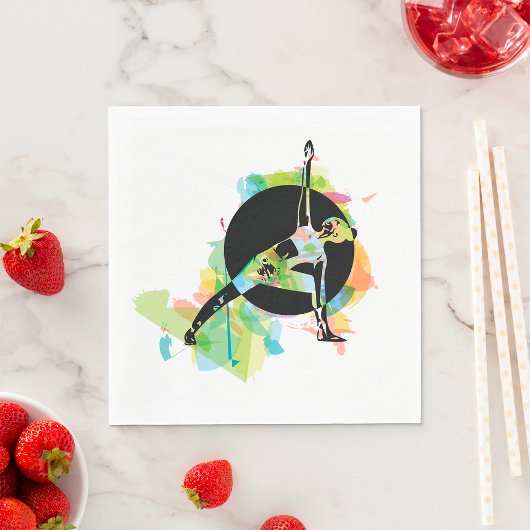 女性ストレッチイラストレーション スタンダードランチョンナプキン