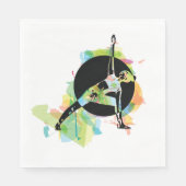 女性ストレッチイラストレーション スタンダードランチョンナプキン (正面)