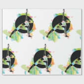 女性ストレッチイラストレーション ラッピングペーパー (フラット)