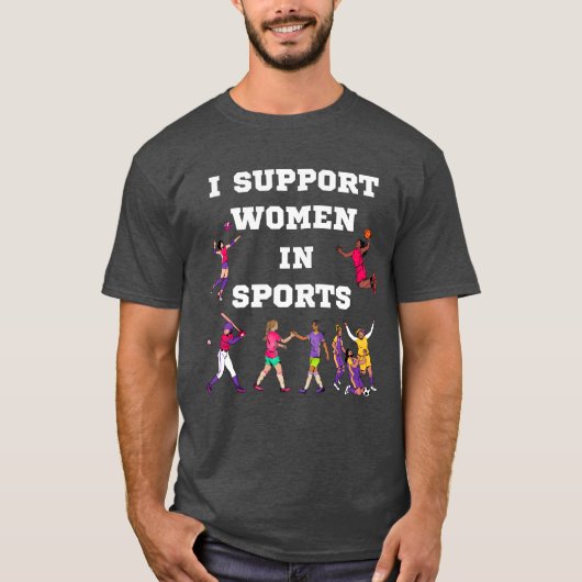 女性スポーツ応援 女子アスリートを応援しよう Tシャツ (正面)