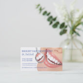 女性スマイル化粧品歯科デンタルケア 名刺 (スタンド正面)