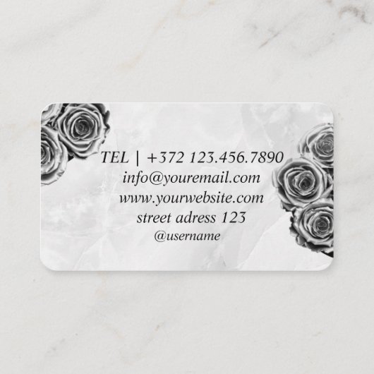 女性スマイル歯のホワイトニングデンタルケア 名刺 (裏面)