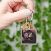 女性スマトラオランウータンベビーポン語 キーホルダー (手)