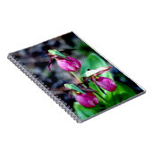 女性スリッパIのピンクの緑の庭の歓喜 ノートブック (右側)