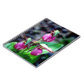 女性スリッパIのピンクの緑の庭の歓喜 ノートブック (左側)