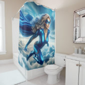 女性スーパーヒーロー シャワーカーテン (インサイチュ)