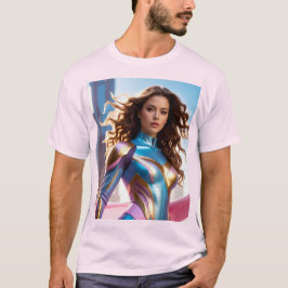 女性スーパーヒーロー - SFファンタジー Tシャツ