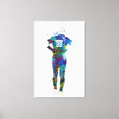 女性ソフトボール選手 キャンバスプリント (正面)