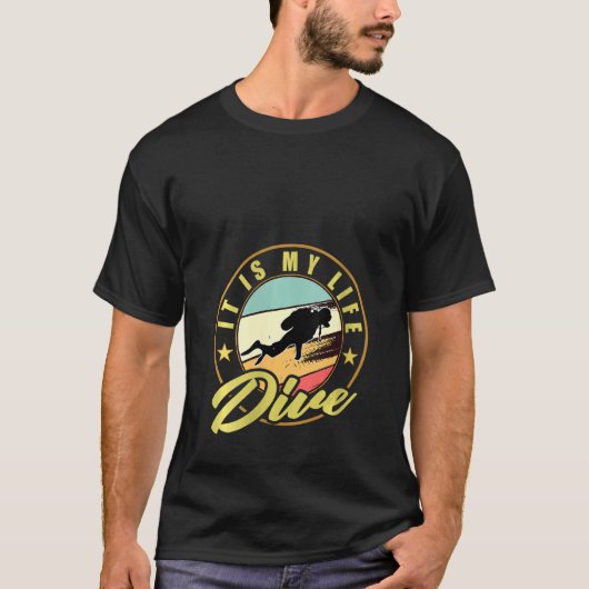 女性ダイビングはスキューバダイバーの私の人生だ Tシャツ (正面)